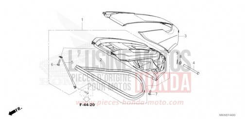 COUVERCLE BAGAGES NC750XAS de 2025